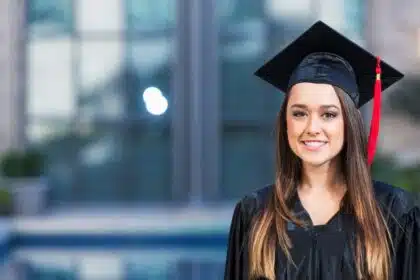 young woman graduating image
